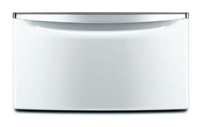 15.5" Laundry Pedestal with Chrome Handle and Storage Drawer