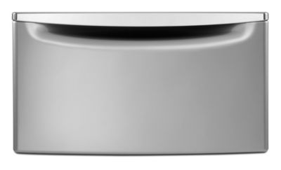 15.5" Laundry Pedestal with Chrome Handle and Storage Drawer