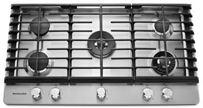 36" 5-Burner Gas Cooktop with Griddle