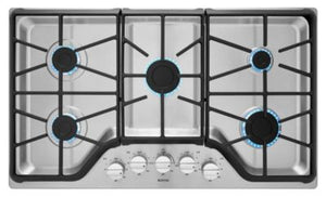 36" 5-Burner Gas Cooktop with Power Burner