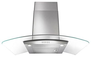 30" Concave Glass Wall Mount Range Hood