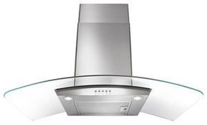 36" Concave Glass Wall Mount Range Hood