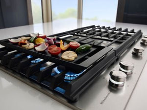 36" 5-Burner Gas Cooktop with Griddle