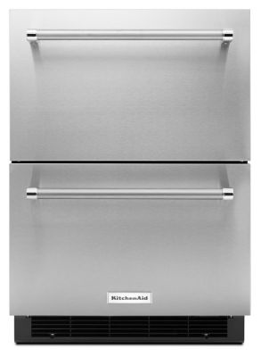 24" Stainless Steel Double Refrigerator Drawer