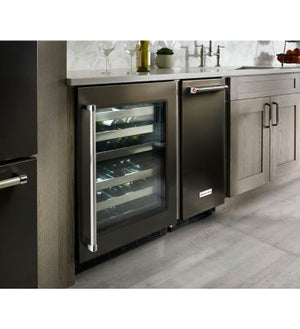 24" Stainless Steel Wine Cellar with Metal-Front Racks