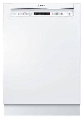 300 Series 24" Recessed Handle Dishwasher - White