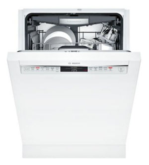 800 Series 24" Recessed Handle Dishwasher - White