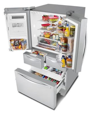 Whirlpool® 26 cu. ft. Double Drawer French Door Refrigerator with Dual Icemakers
