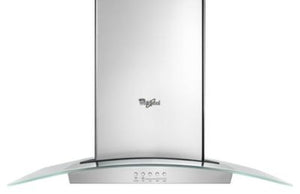 Whirlpool 30" Convertible Glass Kitchen Ventilation Hood with Glass Edge LED Lighting